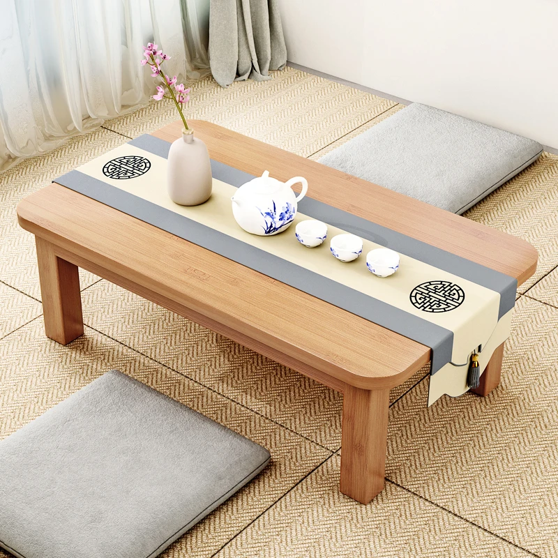 Nanzhu Kang table household solid wood tatami small coffee table Kang dining table bay window study desk computer low.