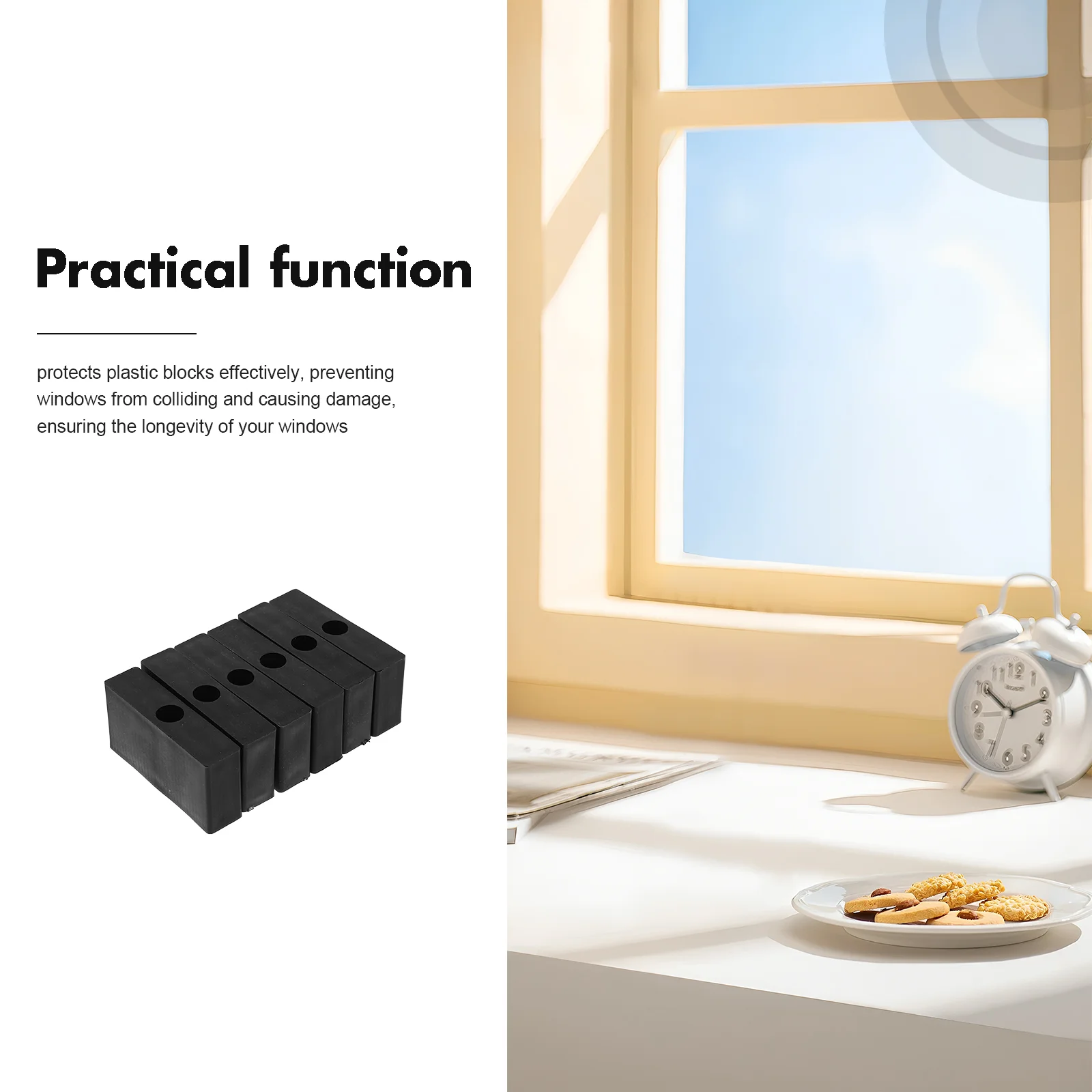 10pcs Window Lock Limiter Aluminum Alloy Anti collision Blocks for Sliding Safety Security Lightweight Storage