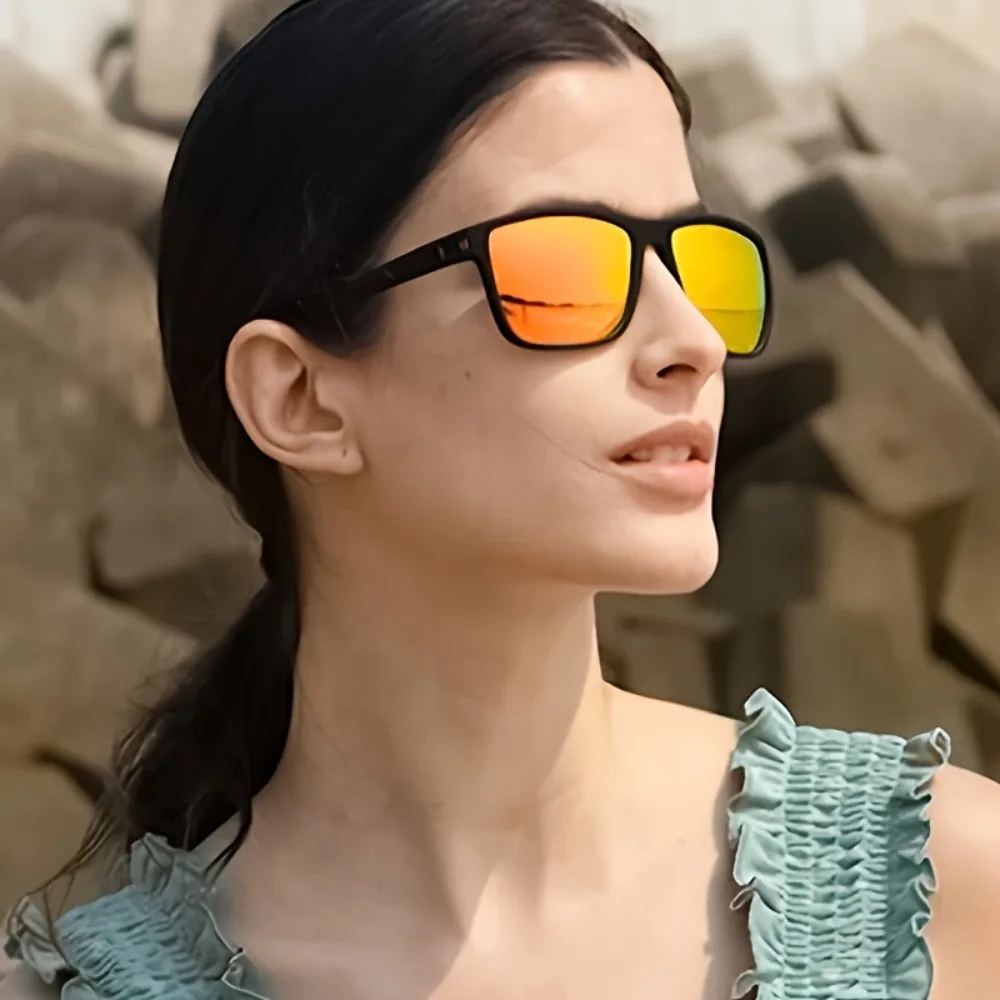 9 Pairs of Polarized Glasses for Men and Women of The Same Style, Ultra-light Frames, Reflective Lenses, Square Frame Anti-skid Temple, Suitable for Driving, Fishing, Outdoor Driving Sunglasses