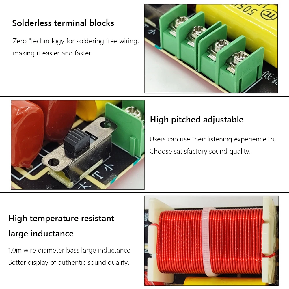 WEAH-250 250W 2 Way Frequency Divider Audio HiFi Filter Circuit Board DIY Speaker Filter Circuit Home Sound Theater