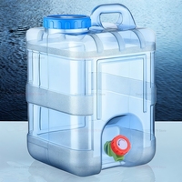 10L 15L Portable Water Container with Faucet Leakproof Water Storage Bucket for Camping Picnic Hiking Outdoor Activities