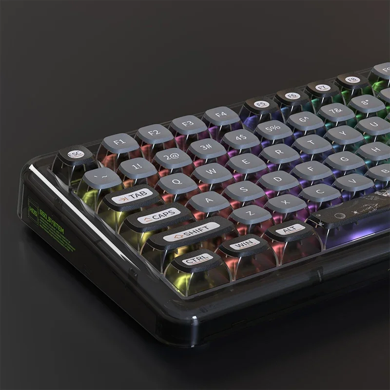 Roaming Space Transparent PBT Double Leather Milk Light and Heat Sublimation 118 Keys ASA Mechanical Keyboard Cap Small Full Set