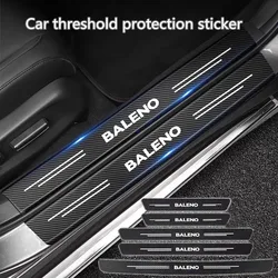 60X7CM Car Door Sill Side Anti Scratch Protector Strip Carbon Fiber Car Sticker for Suzuki Baleno Car Styling Accessories