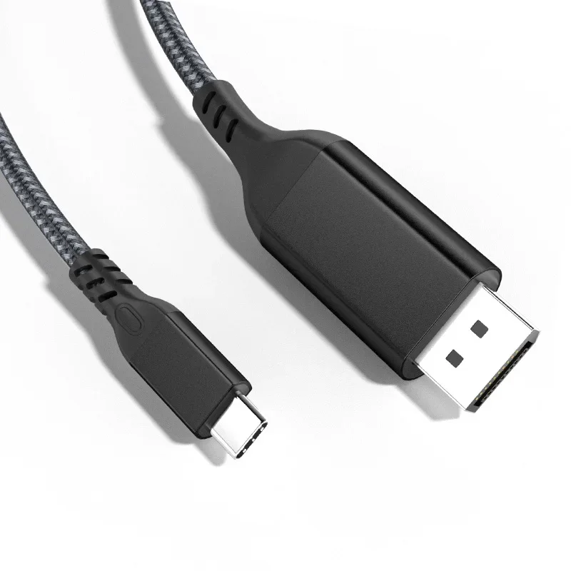 2M USB C to DisplayPort 2.1 Cable 16K@30Hz 240Hz HD 80Gbps Laptop Computer USB Type C to DP2.1 Adapter Cable for MacBook Pro/Air