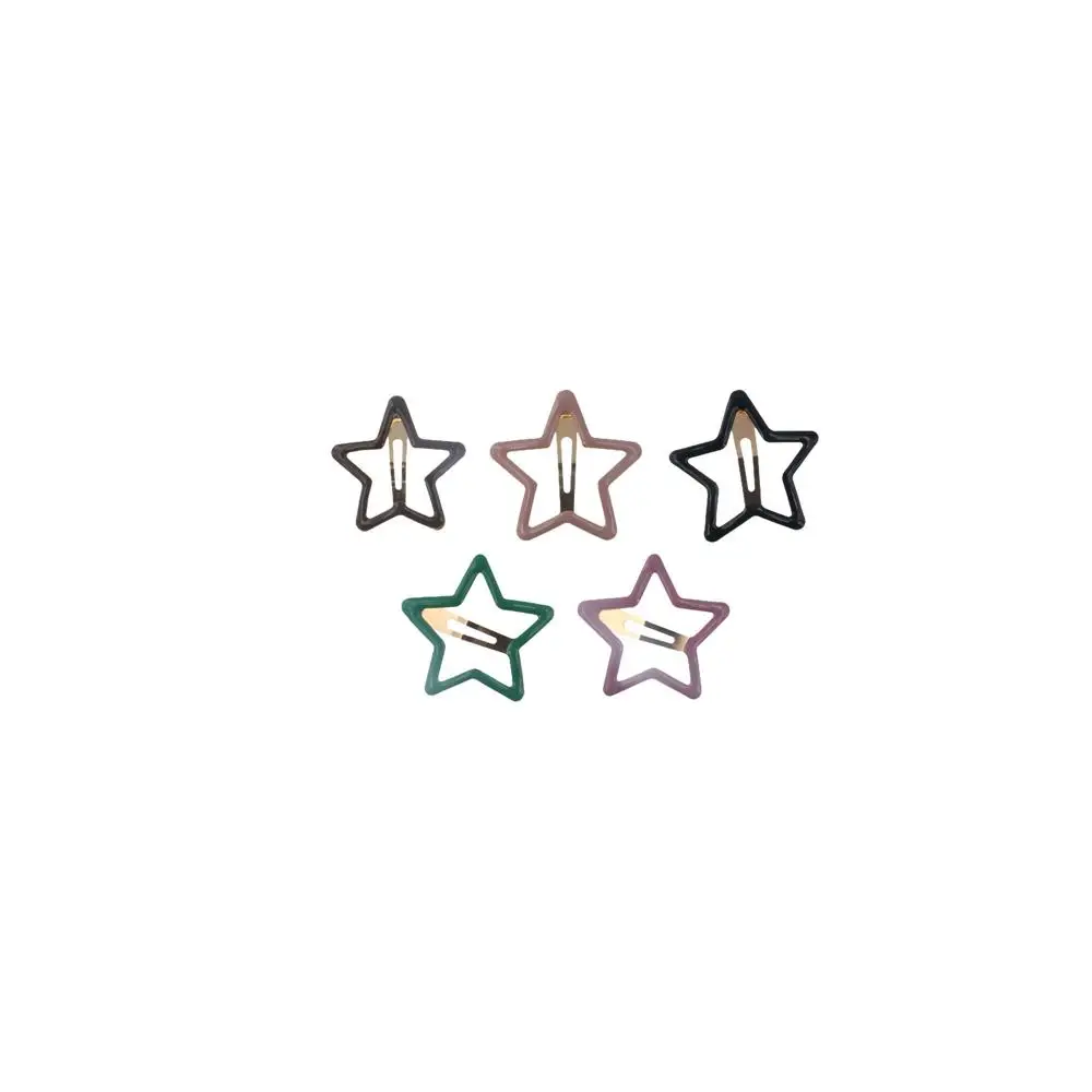 Y2k Hairpin Pentagonal Star Hollowโลหะผสมโลหะที่มีสีสันHeadwearเรขาคณิตน่ารักหวานส่วนบุคคลCreativeแฟชั่น