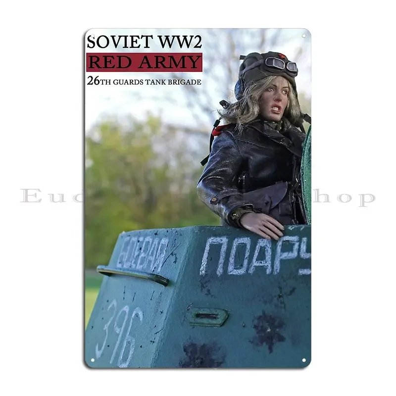 Soviet Tanker 26th Guards Mariya Metal Plaque Poster Home Retro Cave Party Printed Tin Sign Poster