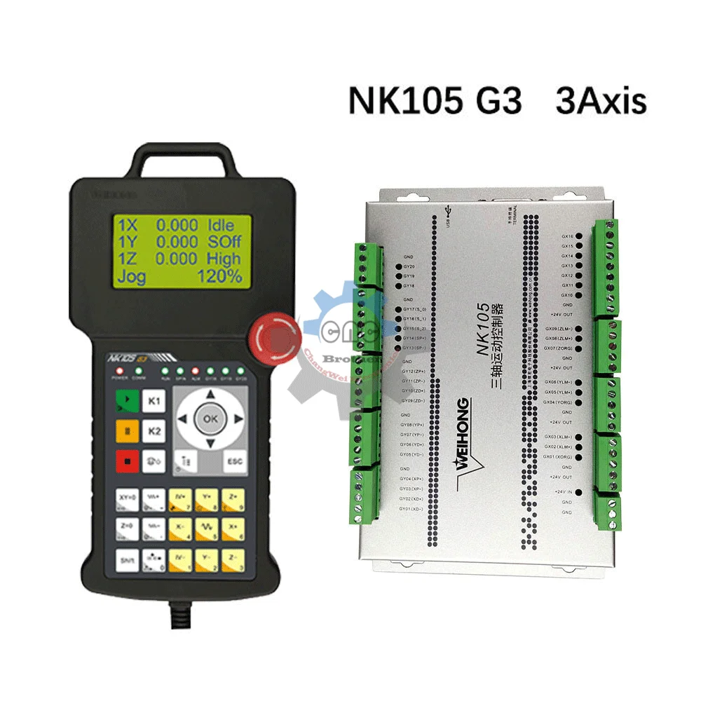 Imagem -06 - Faça Você Mesmo 3-axis 4-axis Cnc Sistema de Controle de Movimento para Trabalhar Madeira Máquina de Gravura Lidar com Controlador Offline Weihong Nk105 g2 g3