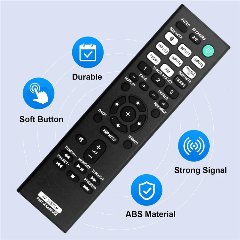 RMT-AA400U Remote Control Replace for Sony Stereo Receiver STR-DH190 STRDH190 Remote Control