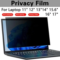 Protector de pantalla de privacidad para Lenovo HP, Dell, Xiaomi, portátil, PC, Notebook, película antiespía y antiespía de 11-17 pulgadas para filtro de ordenador