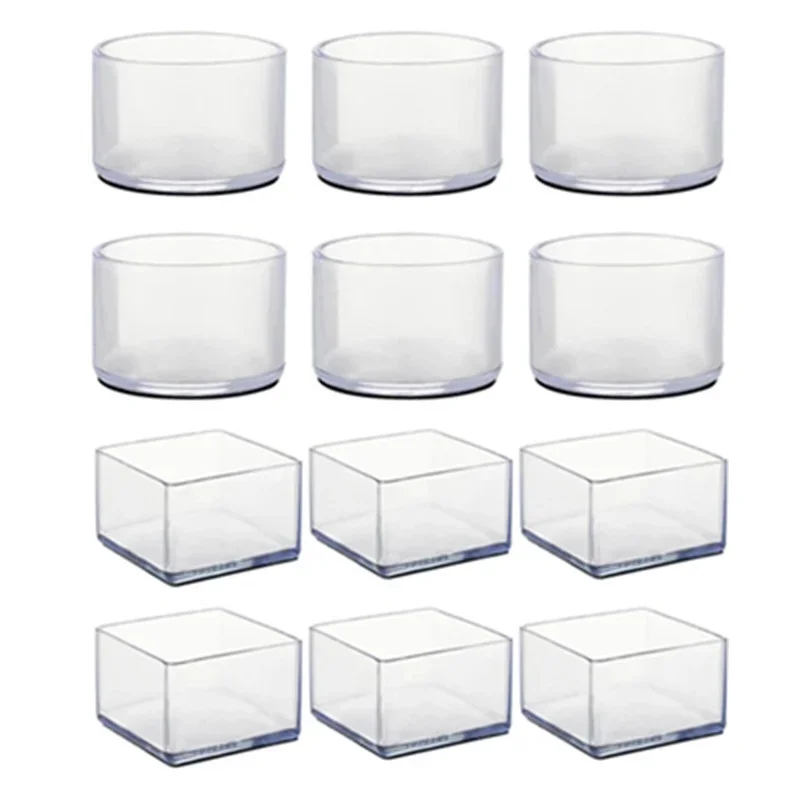 8Pcs Rubber Chair Leg Caps Anti-slip Feet Protector Pads Furniture Table Covers Socks End Plugs Cover Furniture Leveling Feet