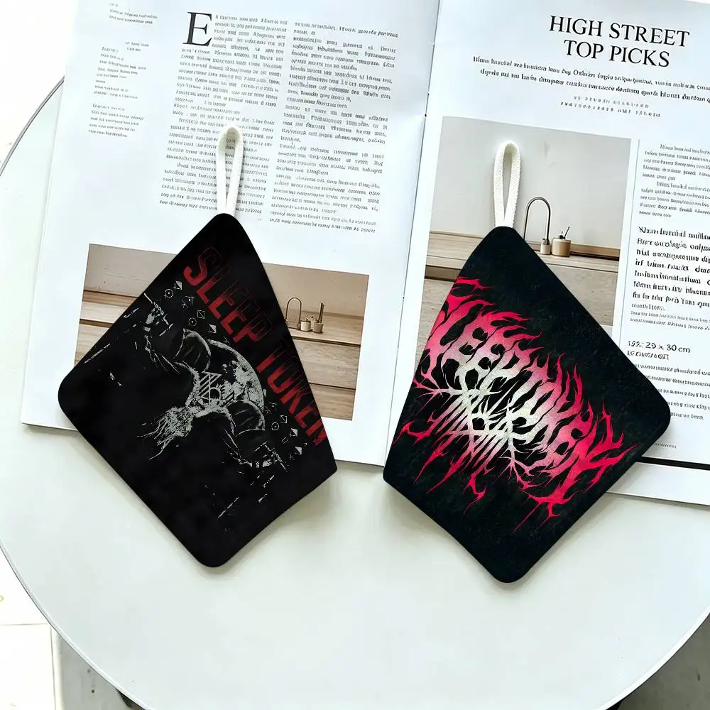 Sleep Rock Band T-Token Polyester Cotton Hand Wiping Towel, Anti-shrink Hanging Kitchen Cloth for Household Cleaning