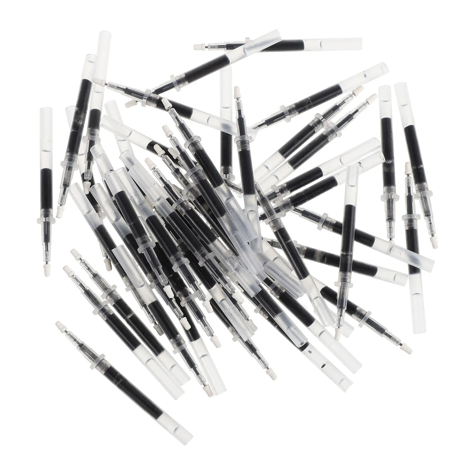 

200Pcs Short Gel Pen Refills Black Ink 0.5mm Smooth Writing Replacement Refills for Mini Pocket Pens Sand Glitter Flowing DIY