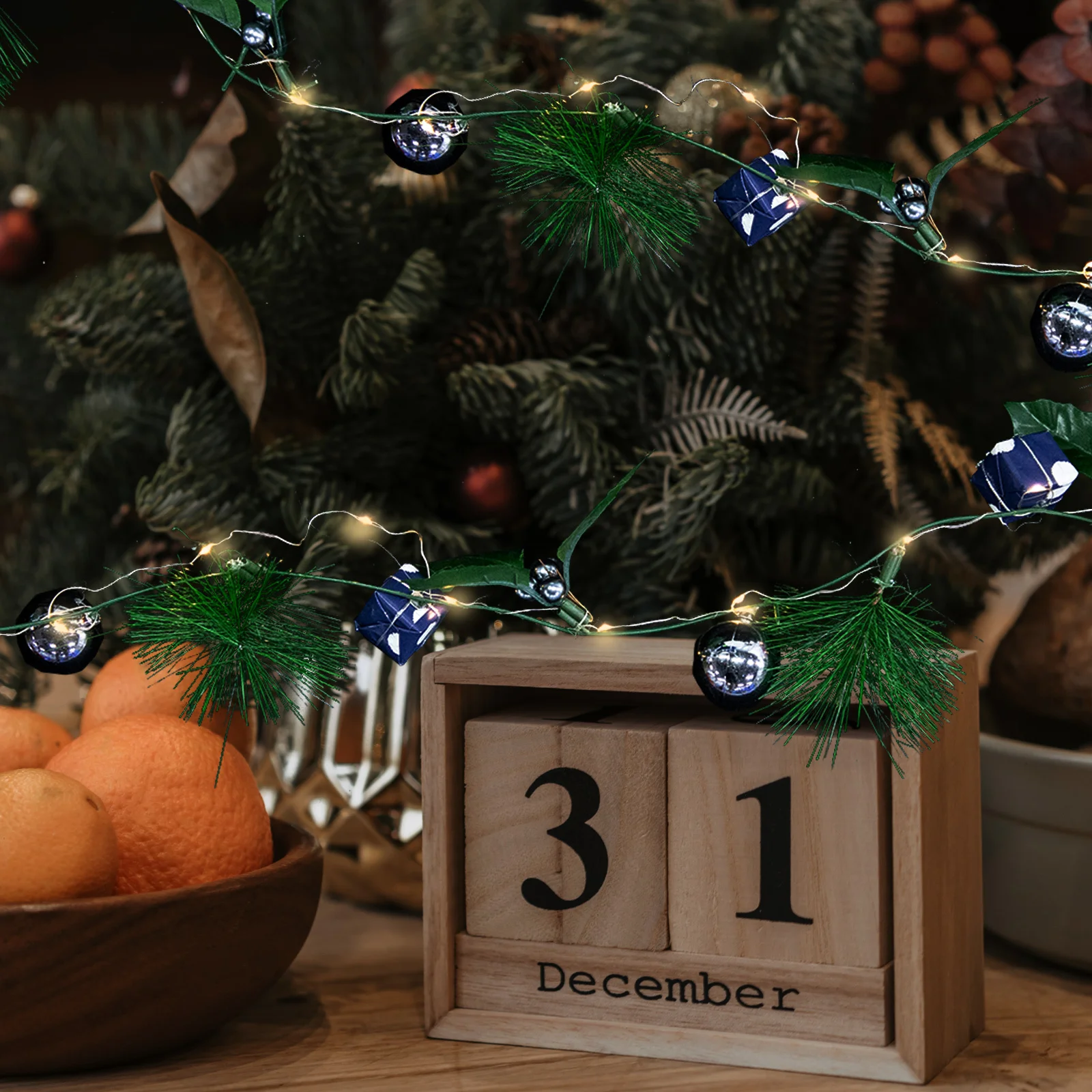 

Decoration Christmas Tree Hanging Lights Decorations Outdoor Holiday Navy Xmas Garland