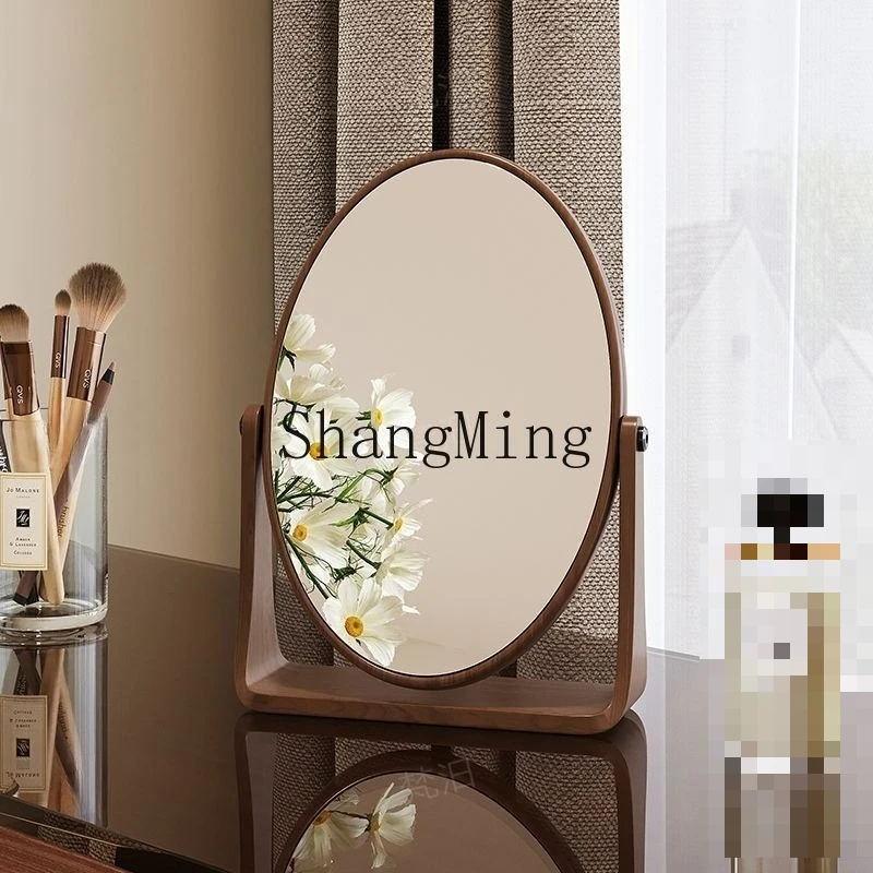 SMRetro Light Luxury Princess Style Medieval Makeup Dressing Mirror can rotate the new Chinese mirror