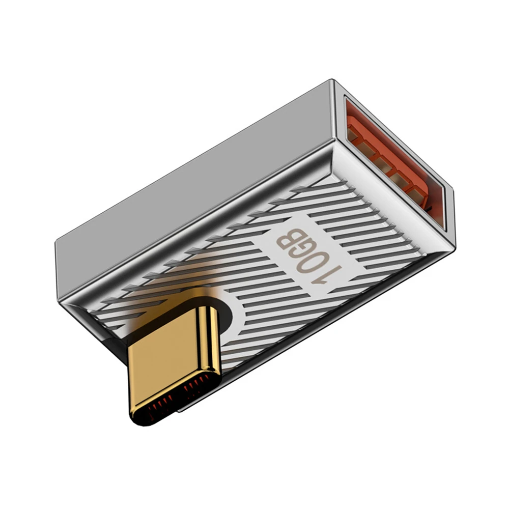 Adaptateur de USB-C de charge rapide de Cablecc à USB 3.1 Mâle 10Gbps OTG Données 120W Power Alloy Shell