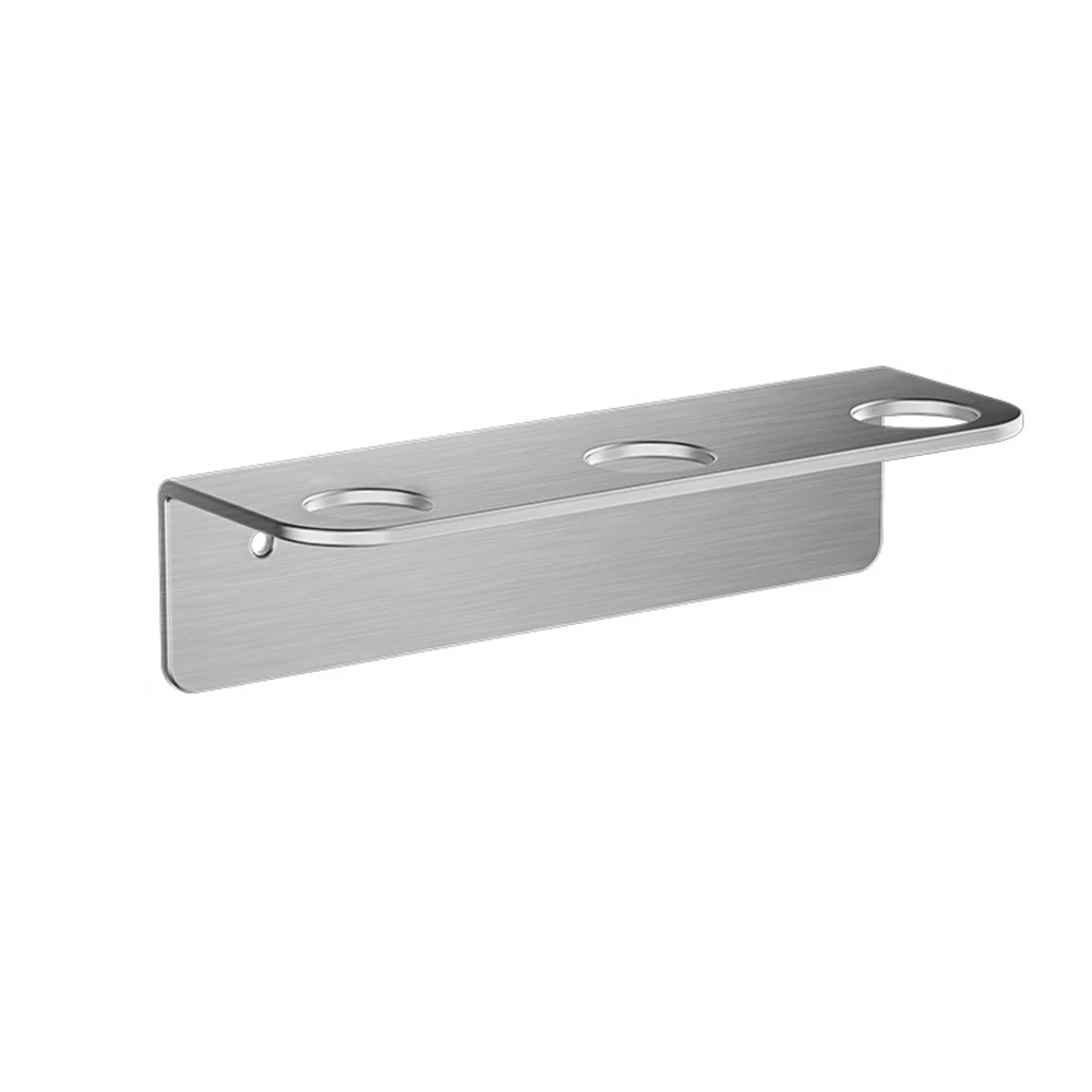 1pc Dispenser Bottle Holder Wall Mounted  Stainless Steel Bathroom Soap Dispenser Bottle Holder Storage Rack