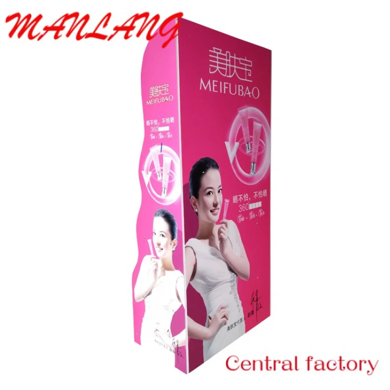 CustomDirect Sale High-Quality 3-Layer Full-Color Printed Custom Retail Store Floor Paper Display Racks Promotion Free POS Stand