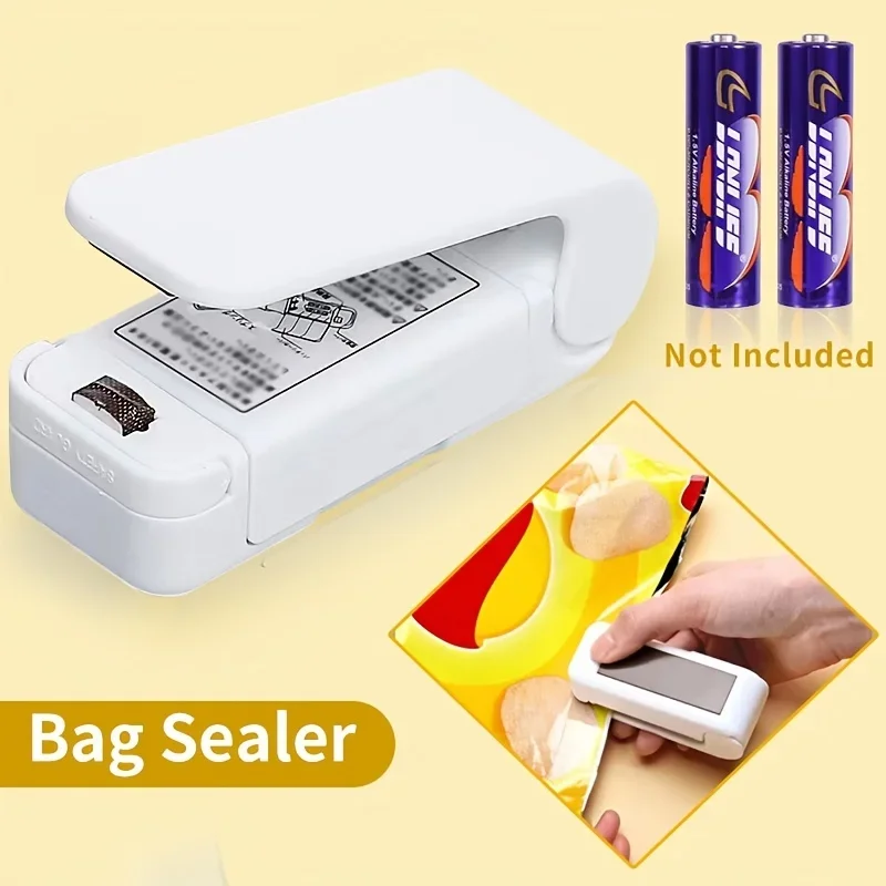 1PC portable hand pressure Sealer bag heat sealer plastic package storage clip mini sealing handy sticker seal without battery