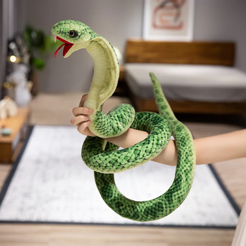 シミュレーションコブラぬいぐるみ,金色のドット,インドの動物,ヘビ,灰色,面白い,パロディー,ジョーク,家の装飾