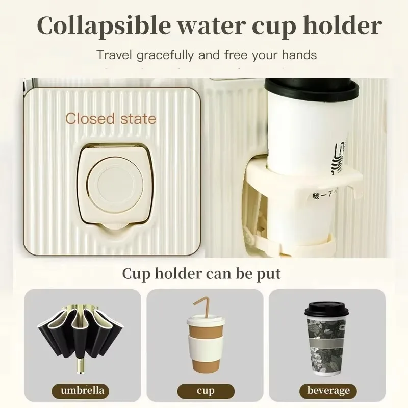 حقيبة سعة كبيرة السفر المتداول الأمتعة 20/24/26 بوصة الألومنيوم الإطار حقيبة المرأة موضة حقيبة تروللي بعجلات مع شحن USB #3