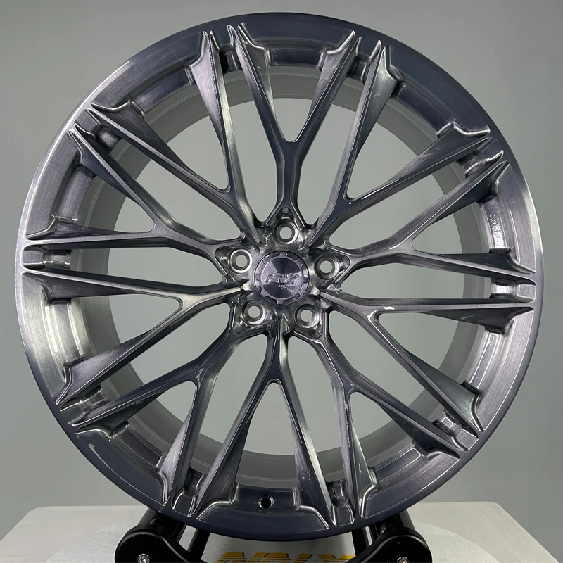 

Golden Chrome Plating Forged Alloy Wheel 15 16 17 18 19 20 21 22 23 24 Inch 6061 T6 2pcs Forged Wheel Rim