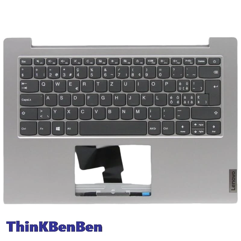 

SWS Swiss Platinum Grey Keyboard Upper Case Palmrest Shell Cover For Lenovo Ideapad Slim 1 14 14AST 05 5CB0W43925