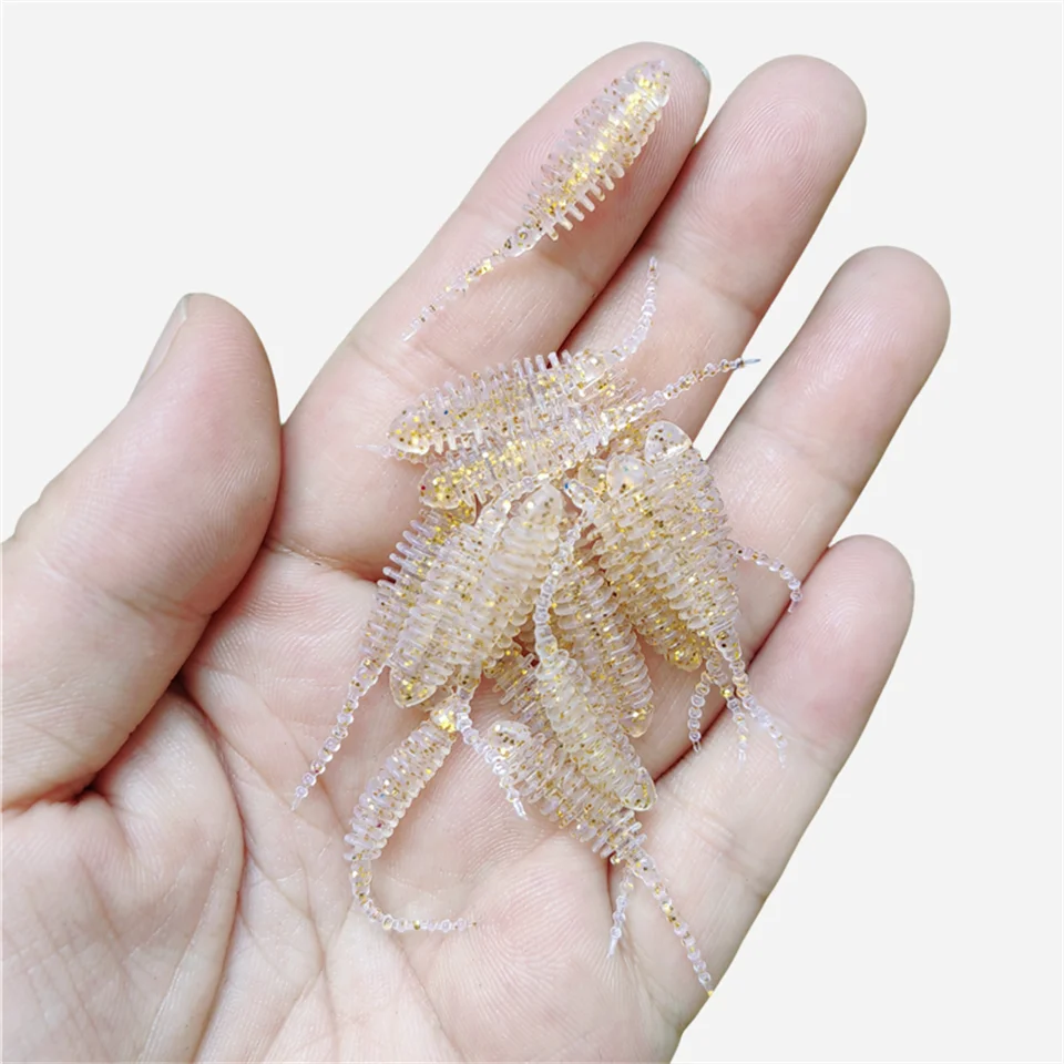 MUKUN 20PCS NEUE AJING Weicher Köder Rockfish Angeln Lockt 0,2g/3,5 cm MINI Künstliche Köder Swimbaits Jig locken Wobbler Wurm Tackle – Detail 12