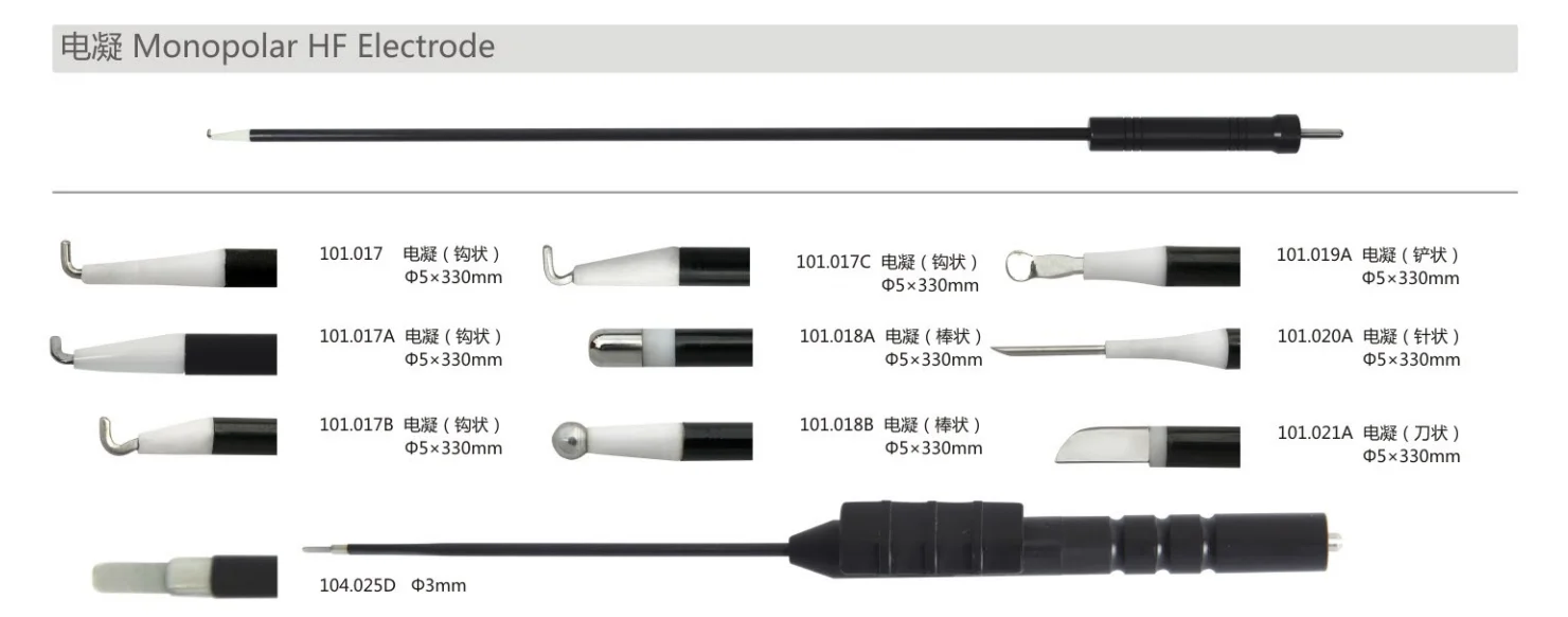 Medical Instrument Laparoscopic Laparoscopic Instrument Surgery Electro L Hook Single Pole Electrocoagulation Hook