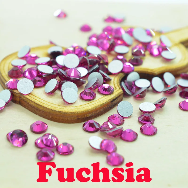 

Fuchsia Rhinestones Flat Back Non HotFix Nail art Rhinestone Glass Nail Art Decorations Garment Rhinestone