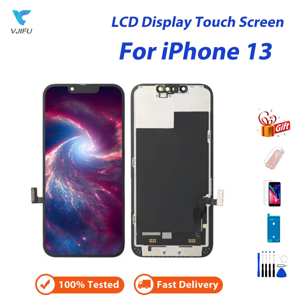 LCD Display for iPhone 13 Mini Touch Screen Replacement For IPHONE 13 A2633 A2482 A2631 Pantalla With Free Glass Protector Tools