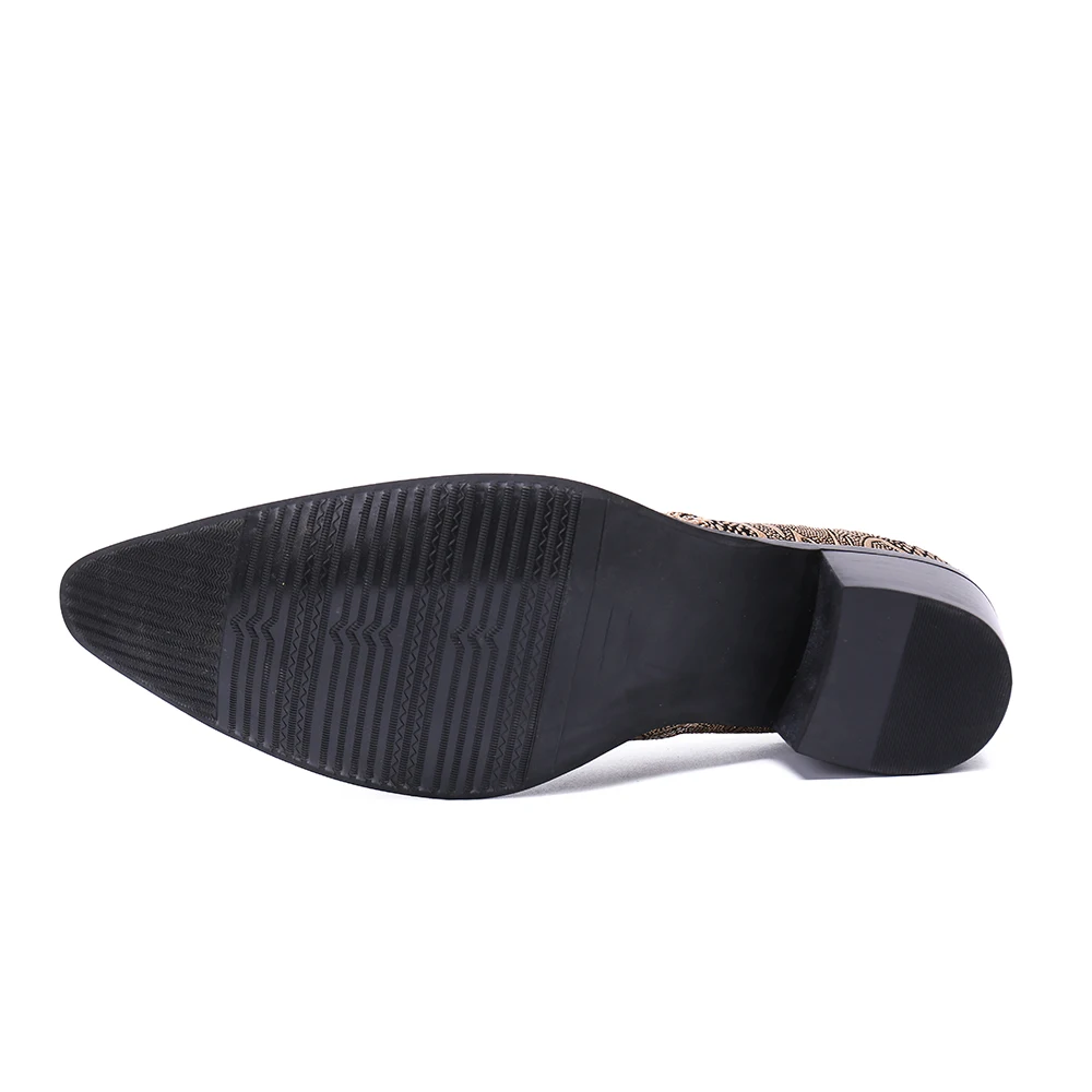 Christia Bella Italian Style Metal Pointed Toe High Heels Men Business Formal Shoes Genuine Leather Men Party Dress Oxford Shoes