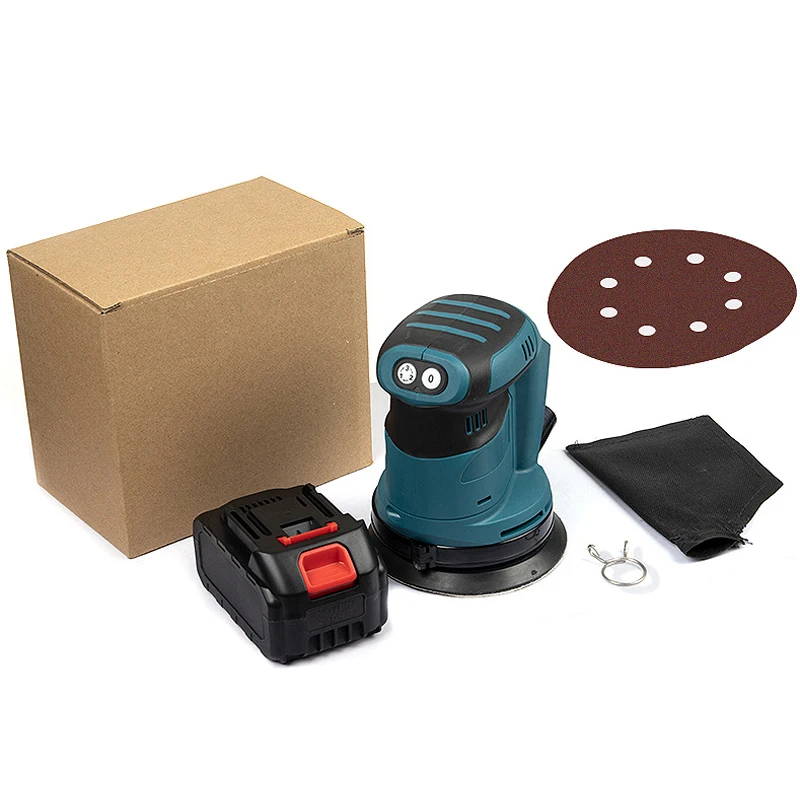 125mm Cordless Random-Orbit Electric Sander 3 Speed Wood Grinder Electric Polishing Grinding Machine For 18V Battery