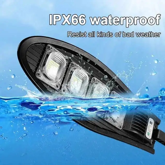 مصباح شمسي LED قوي 80W مع حساس حركة PIR – إضاءة خارجية ذكية للمنازل والحدائق