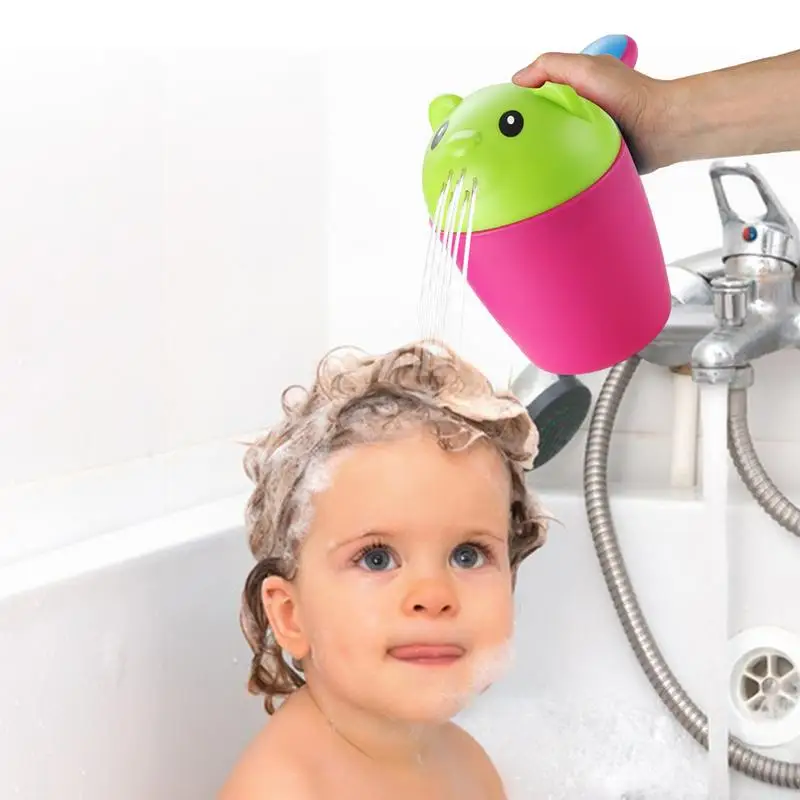 Baby Bath Rinse Cup Shampoo Rinse Cup Waterfall Bath Rinser With Ergonomic Handle Shampoo Scoops Sprinkler Bath Water Bailer Bab