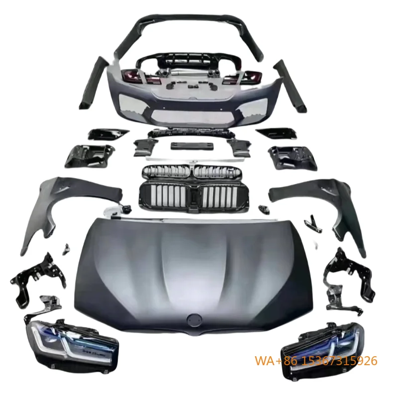 

Used for 520 525 530 M5F90 Models For 5 Series F10 F18 2011-2017 Front Bumper Hood ABS Material with Fog Light Cut-Outs