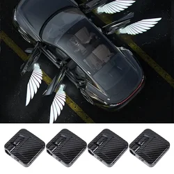 2Pcs/4Pcs Car Angel Wings Wireless Car Door Welcome Courtesy Shadow Projector Lamp LED HD Logo Light Cars Accessories