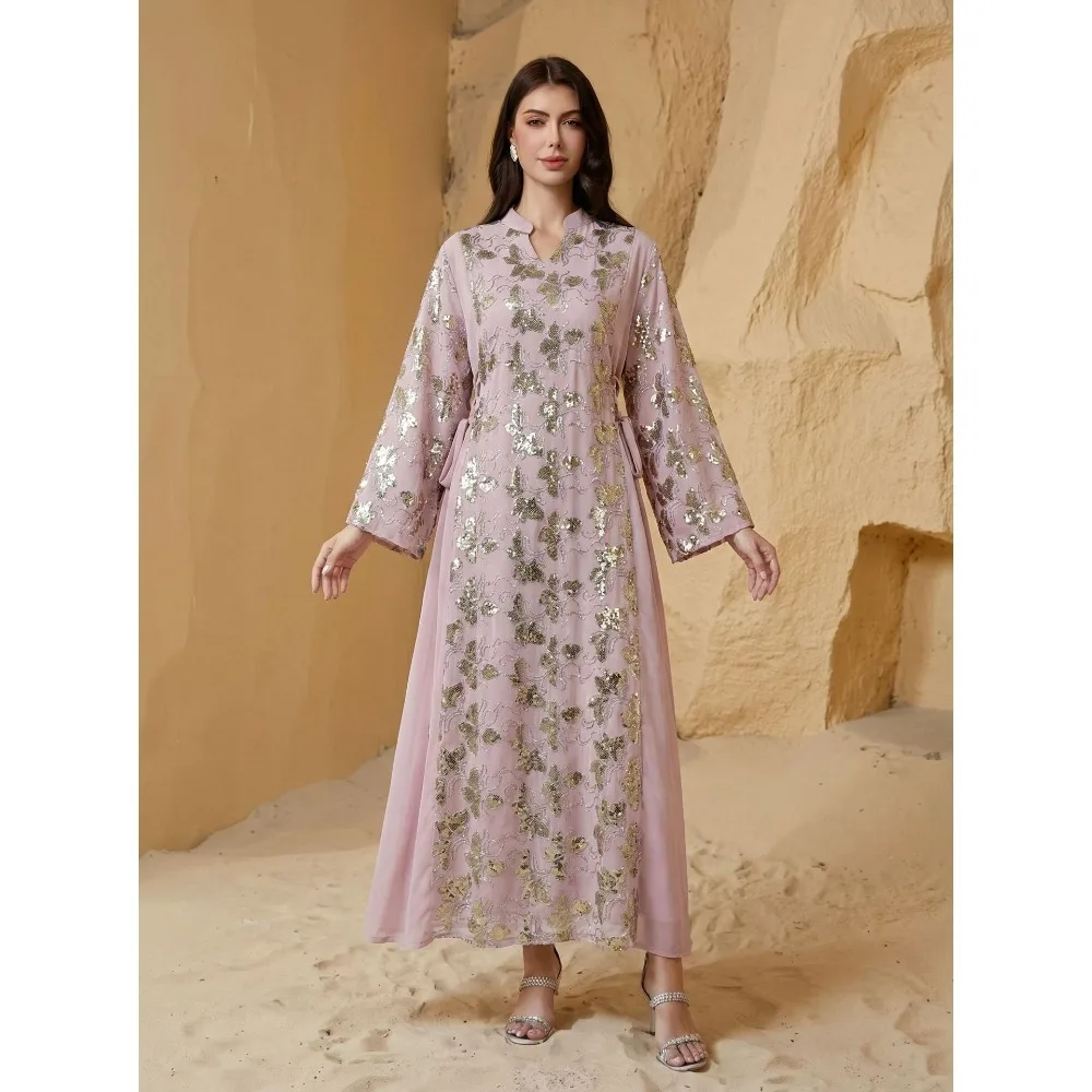 Eid Muslim Party Dress for Women Jalabiya Abaya Ramadan Long Dresses Abayas Woman Embroidery Kimono Robe Caftan Vestidos 2024