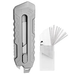 Neue Titan legierung Utility Messer Gleit klinge Rohr Kabels ch neiden Flaschen öffner Outdoor EDC Pocket Box Cutter tragbar