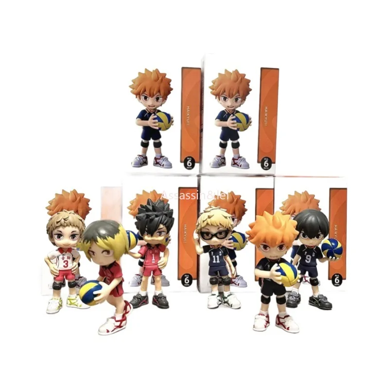 Jogo anime figura periférica 6 estilos/conjunto haikyuu oikawa tooru kozume kenma q versão bonecas modelo encaixotado ornamentos presentes do feriado