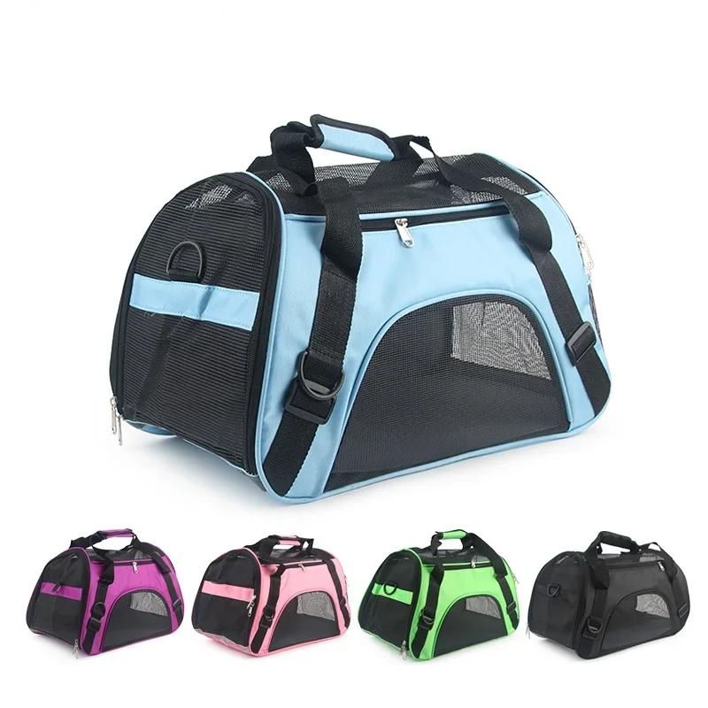 

Soft-sided Carriers Portable Pet Bag Pink Dog Carrier Bags Blue Cat Carrier Outgoing Travel Breathable Pets Handbag