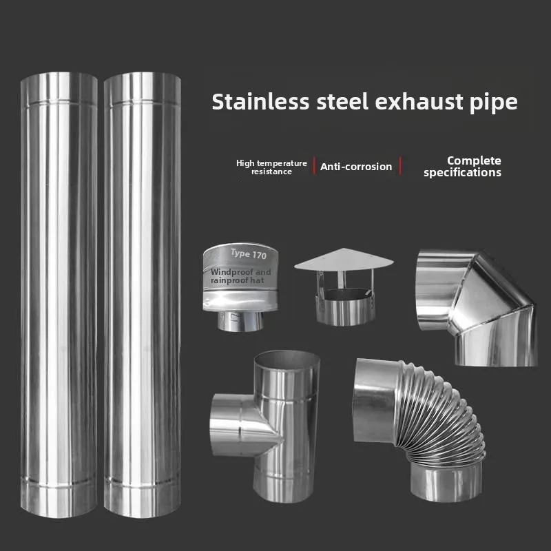 

Дымоходная труба из нержавеющей стали 304 для дровяных печей и котлов, угловая выхлопная труба для уличного использования, для сельских районов
