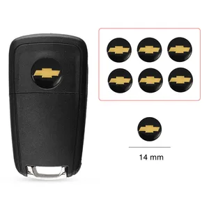 5 pcs Remote car key Emblem Sticker Aluminum Keys Decal Decalque for Chevrolet Cruze Captiva Suburbana Camaro Malibu 8 Main Sales Chevrolet emblem - №5