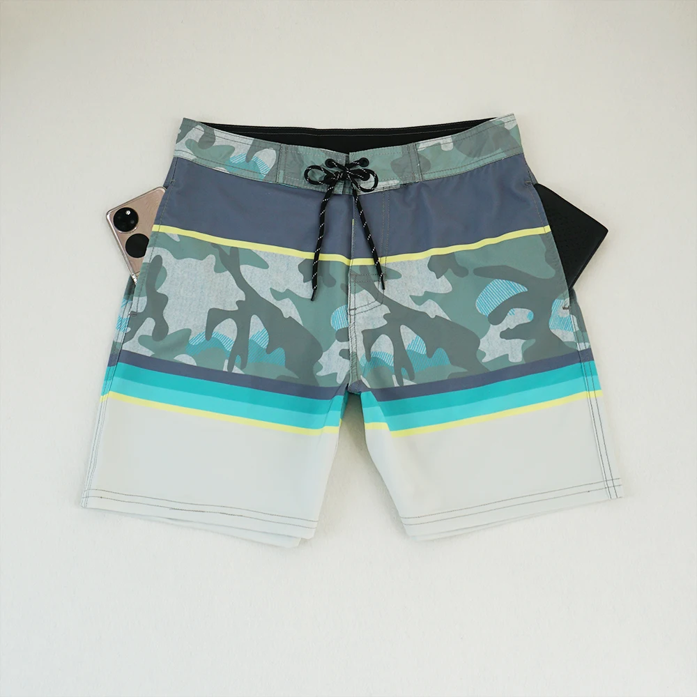 Men's Beach Board Shorts Surf Swim Beach Shorts Stretchy Quick-dry Waterproof Breathable Sport Swim Trunks Bermuda