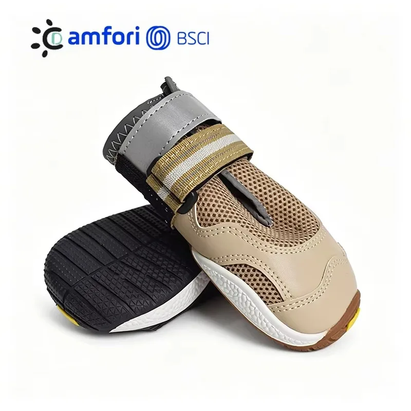 Summer Sport Dog Shoes Breathable for Hot Pavement Outdoor Walking Factory Direct Sell Pet Paws Protector Hiking Boots