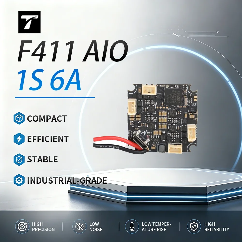 T-HOBBY F411 AIO 6A 13A 1S Stack Flight Controller ESC ELRS 2.4 for 65mm 75mm Whoop Cinewhoop