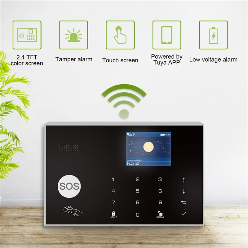 2025: G30 Security Alarm System Wifi Tuya Gsm Home Burglar 433MHz Apps Control With Wireless Motion Sensor Detector Alarm Kit