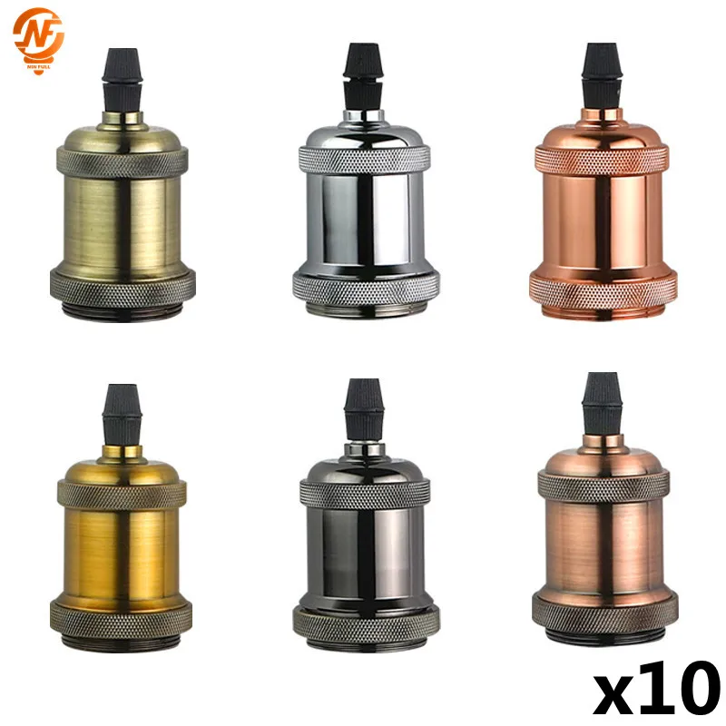 10pcs/lot Vintage Edison Lamp Holder E27 Screw Bulb base AC 110V 220V Light Socket Industrial Retro Fittings lamp holder Fixture