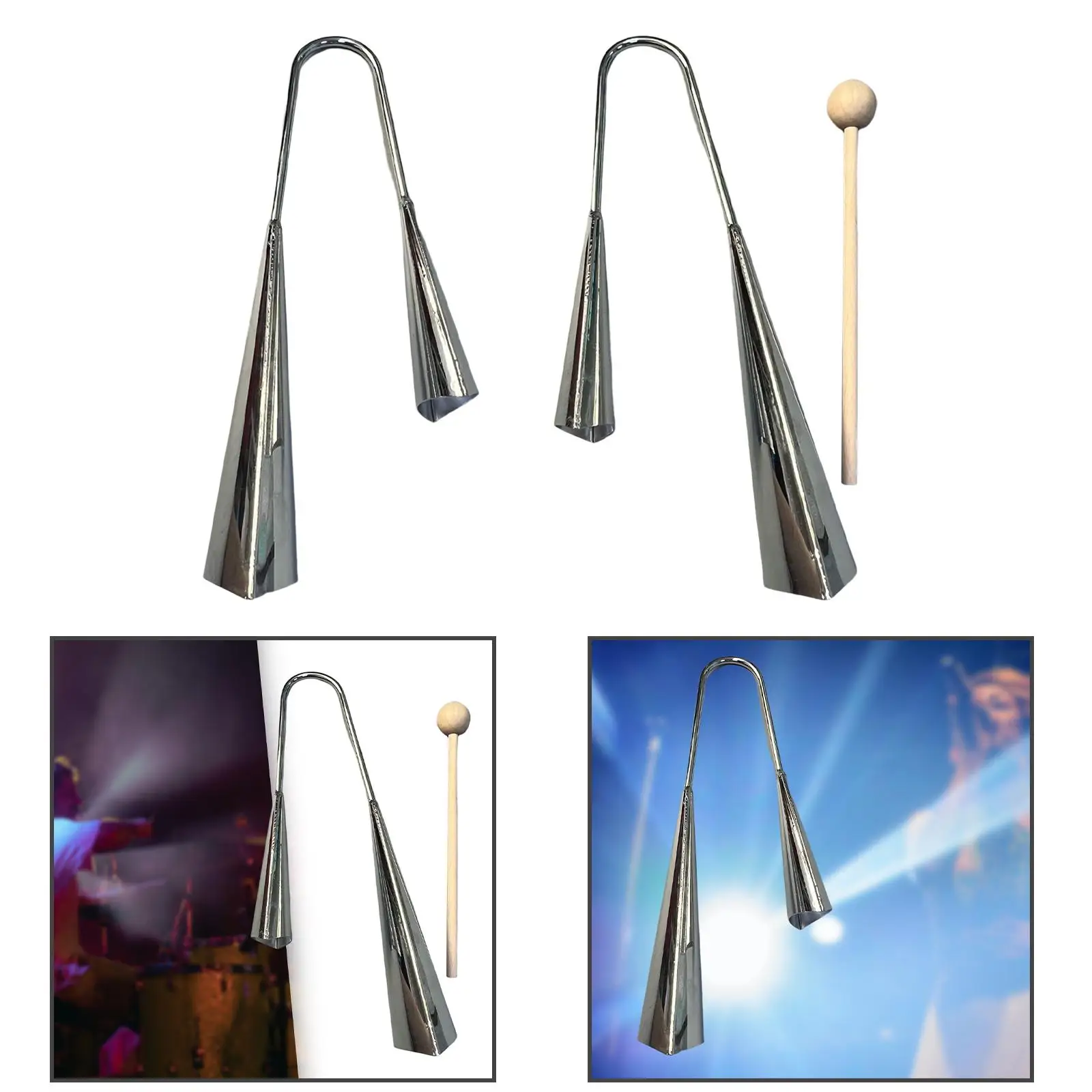 Sussidi didattici a doppia campana in metallo bicolore per bambini di musica latina per feste