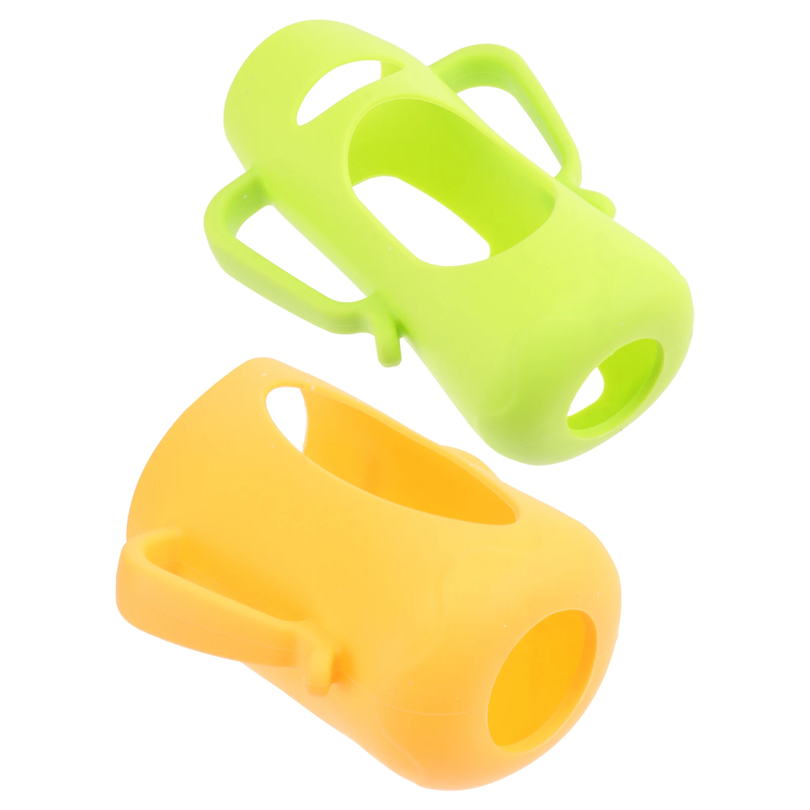 

2 Pcs Anti-fall Baby Bottle Protector Newborn Milk Toppers Silica Gel Infant Cover