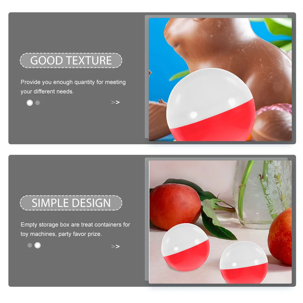 

100Pcs Vending Machine Gumballs Fillable Plastic Small Lightweight Exquisite Containers Vending Machine